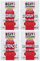 Eğit Akademi KPSS Türkçe+Tarih+Coğrafya+Vatandaşlık Atama Serisi Soru Bankası 4 lü Set Eğit Akademi