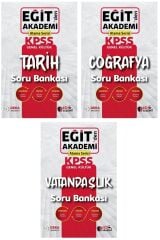 Eğit Akademi KPSS Tarih+Coğrafya+Vatandaşlık Atama Serisi Soru Bankası 3 lü Set Eğit Akademi