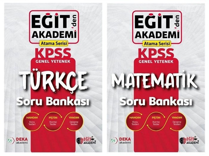 Eğit Akademi KPSS Türkçe+Matematik Atama Serisi Soru Bankası 2 li Set Eğit Akademi