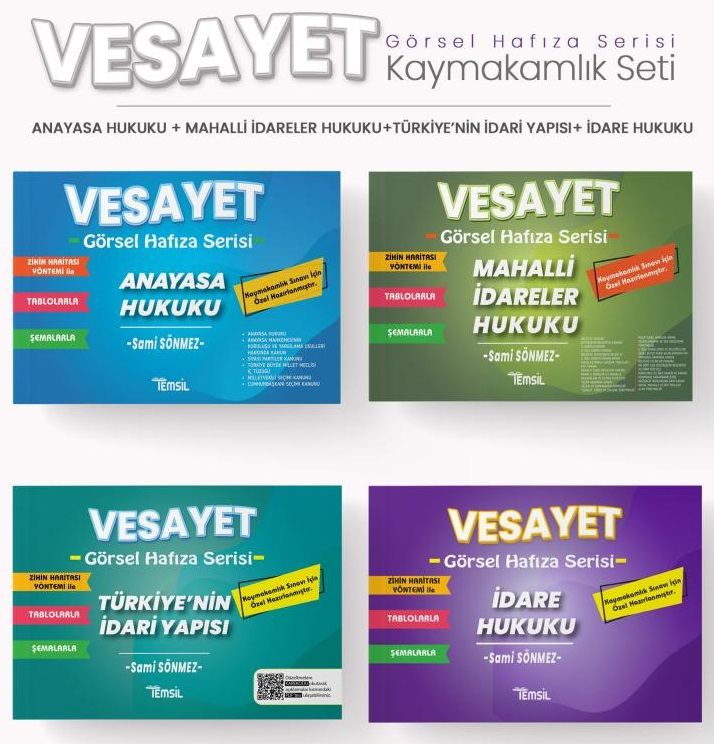 Temsil Kaymakamlık VESAYET Konu Anlatımı 4 lü Set - Sami Sönmez Temsil Yayınları