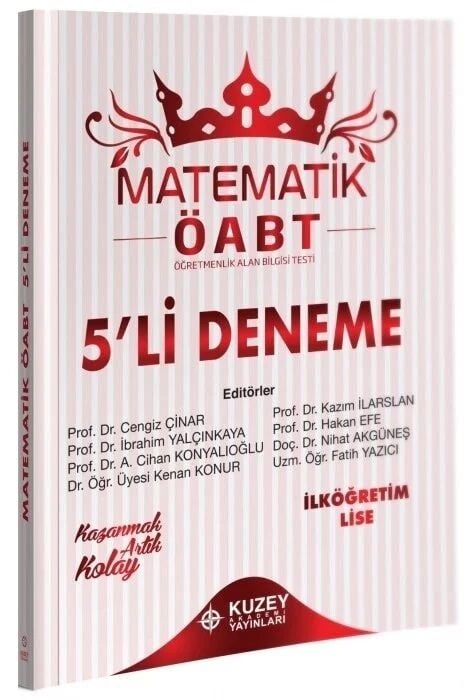 Kuzey Akademi ÖABT Lise Matematik 5 Deneme Çözümlü - Cengiz Çınar Kuzey Akademi Yayınları