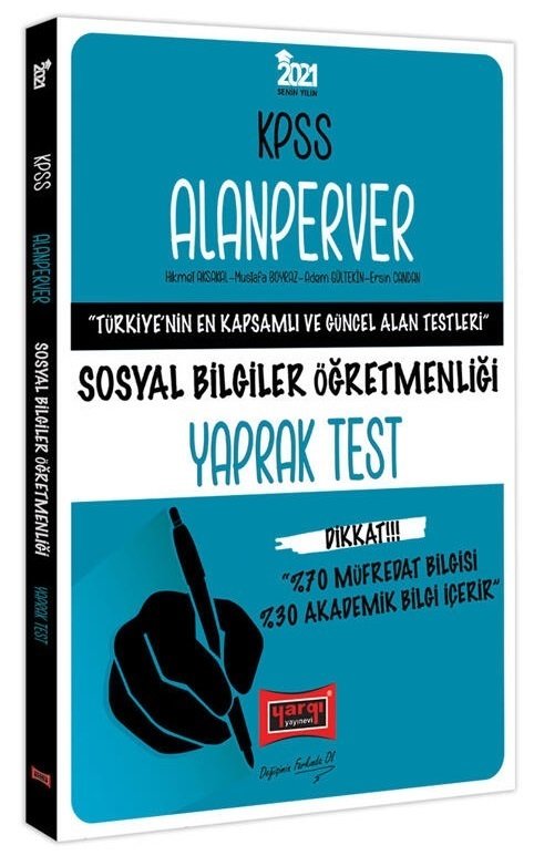 Yargı 2021 KPSS ÖABT Sosyal Bilgiler Öğretmenliği ALANPERVER Yaprak Test Yargı Yayınları