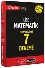 Pegem 2022 ÖABT Lise Matematik Öğretmenliği 7 Deneme Çözümlü Pegem Akademi Yayınları