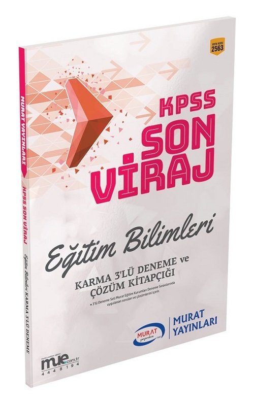 Murat 2019 KPSS Eğitim Bilimleri Son Viraj Karma 3 Deneme Çözümlü Murat Yayınları