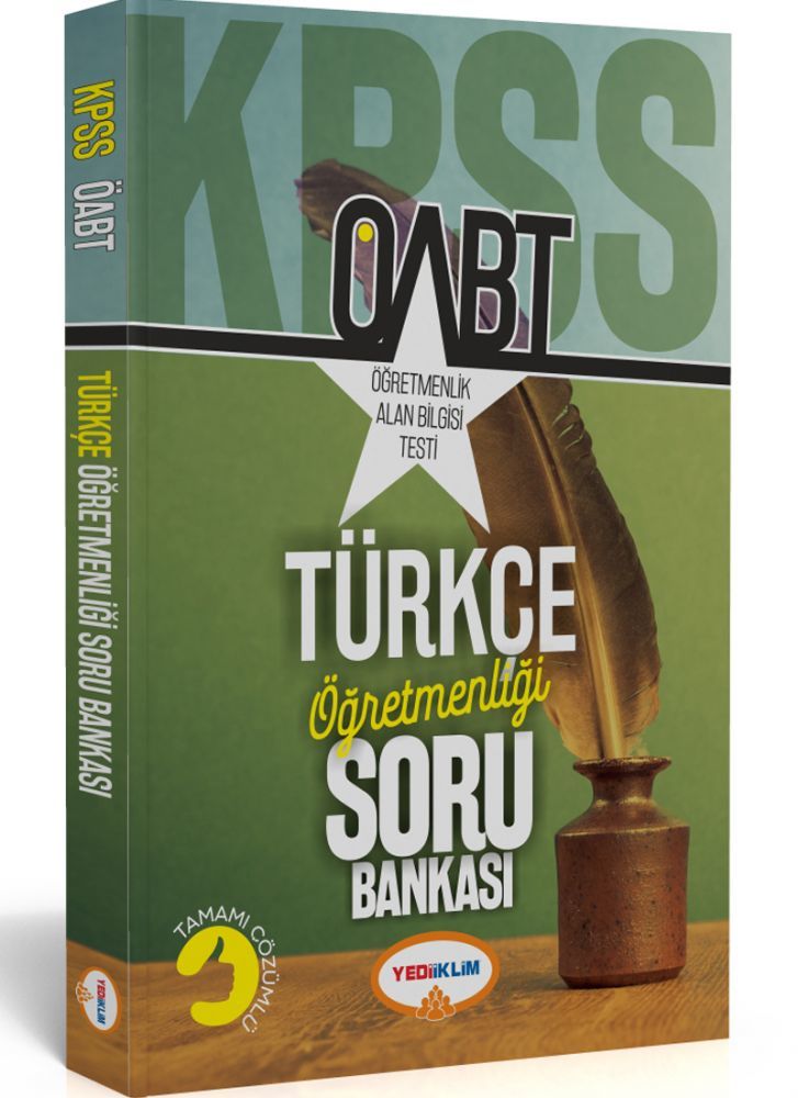 Yediiklim 2019 ÖABT Türkçe Öğretmenliği Soru Bankası Çözümlü Yediiklim Yayınları
