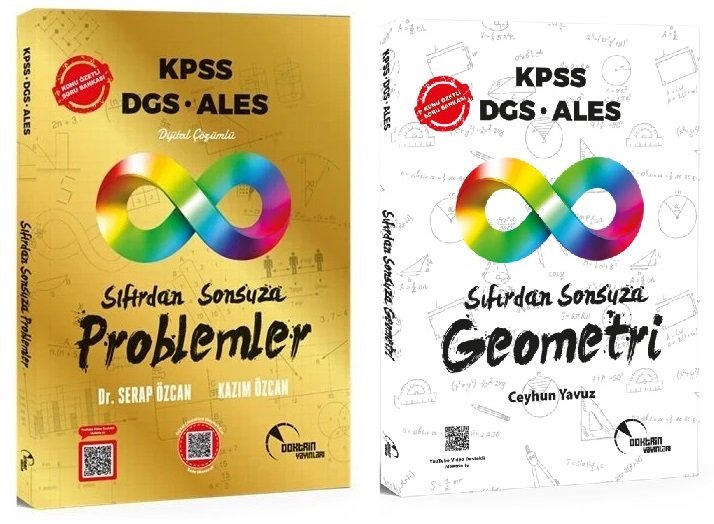 Doktrin KPSS DGS ALES Sıfırdan Sonsuza Problemler + Geometri Konu Özetli Soru Bankası 2 li Set Doktrin Yayınları