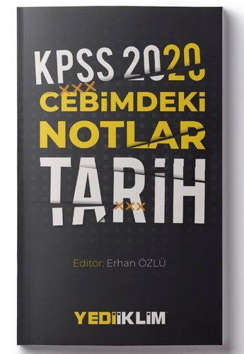 Yediiklim 2020 KPSS Tarih Cebimdeki Notlar Cep Kitabı Yediiklim Yayınları