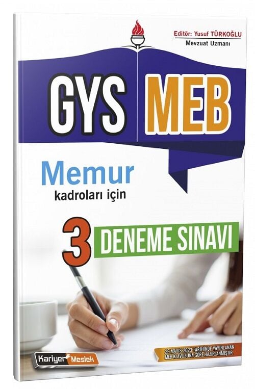 Kariyer Meslek MEB Milli Eğitim Bakanlığı Memur 3 Deneme Görevde Yükselme Kariyer Meslek Yayınları