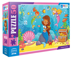 Mermaid Deniz Kızı 50 Parça Puzzle Blue Focus Games