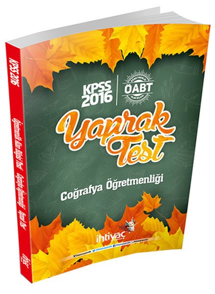 SÜPER FİYAT İhtiyaç ÖABT Coğrafya Öğretmenliği Yaprak Test İhtiyaç Yayıncılık