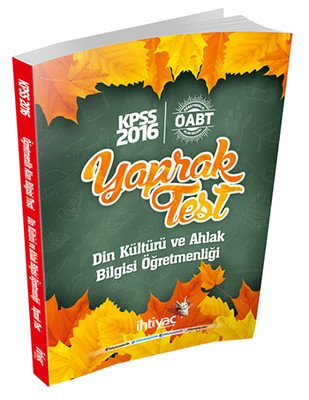 SÜPER FİYAT İhtiyaç ÖABT Din Kültürü ve Ahlak Bilgisi Öğretmenliği Yaprak Test İhtiyaç Yayıncılık