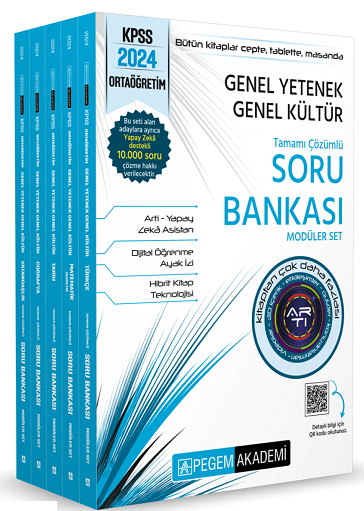 Pegem 2024 KPSS Lise Ortaöğretim Soru Bankası Çözümlü Modüler Set Pegem Akademi Yayınları