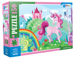 Unicorn Tek Boynuzlu At 150 Parça Puzzle Blue Focus Games