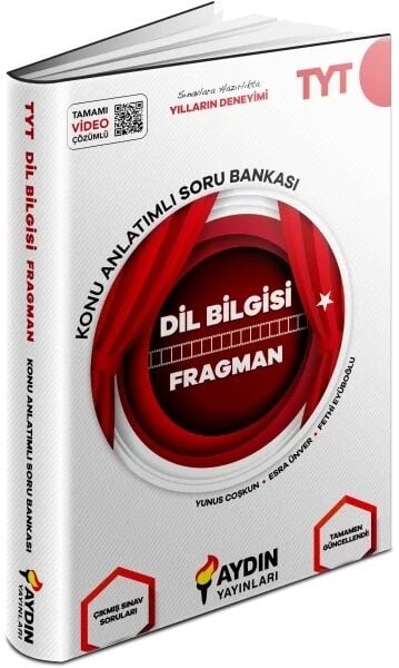 Aydın YKS TYT Dil Bilgisi Fragman Konu Anlatımlı Soru Bankası Aydın Yayınları