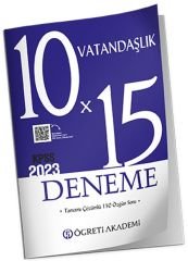 SÜPER FİYAT Öğreti 2023 KPSS Vatandaşlık 10x15 Deneme Çözümlü Öğreti Akademi