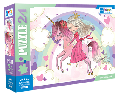 Cute Princess Sevimli Prenses 24 Parça Puzzle Blue Focus Games