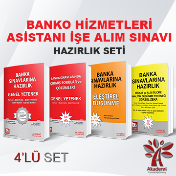 Akademi Banka Halkbank ve Banko Asistanı Sınavı 4 lü Ana Set Akademi Consulting Yayınları