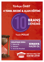 Ömür Güner ÖABT Türkçe Öğretmenliği 4 Temel Beceri ve Alan Eğitimi 10 Deneme - Yasin Polat Ömür Hoca Uzaktan Eğitim