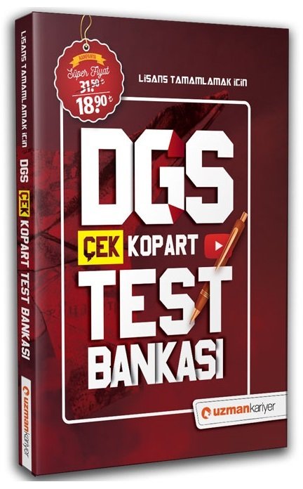 SÜPER FİYAT Uzman Kariyer DGS Stratejik Test Bankası Yaprak Test Video Çözümlü Uzman Kariyer Yayınları