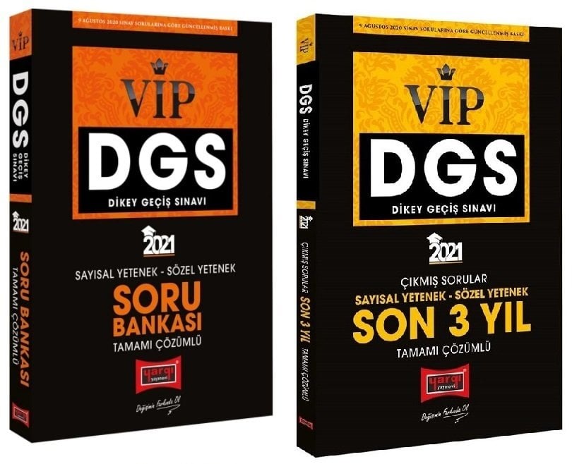 SÜPER FİYAT Yargı 2021 DGS VIP Soru + Son 3 Çıkmış Soru 2 li Set Yargı Yayınları