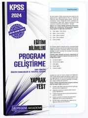 Pegem 2024 KPSS Eğitim Bilimleri Program Geliştirme Yaprak Test Pegem Akademi Yayınları