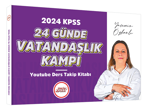 Hangi KPSS 2024 KPSS 24 Günde Vatandaşlık Kampı Youtube Ders Takip Kitabı - Yasemin Çakıraslan Özkanlı Hangi KPSS Yayınları