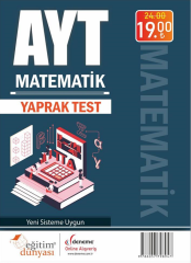 SÜPER FİYAT Eğitim Dünyası YKS AYT Matematik Yaprak Test Eğitim Dünyası Yayınları