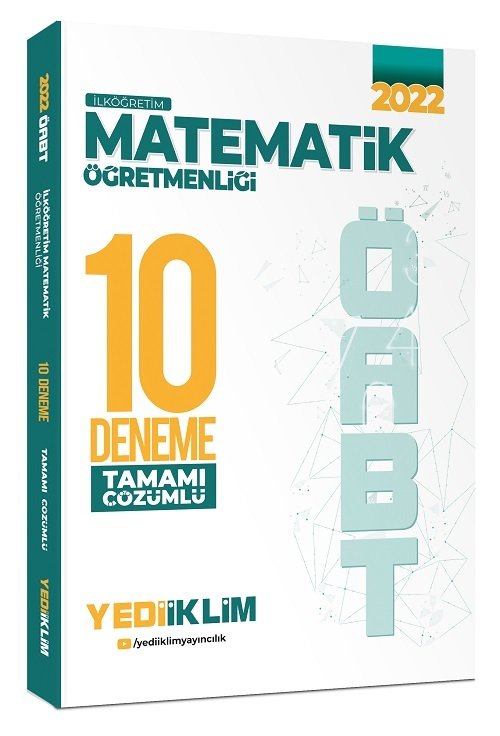 Yediiklim 2022 ÖABT İlköğretim Matematik Öğretmenliği 10 Deneme Çözümlü Yediiklim Yayınları