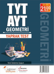 SÜPER FİYAT Eğitim Dünyası YKS TYT AYT Geometri Yaprak Test Eğitim Dünyası Yayınları