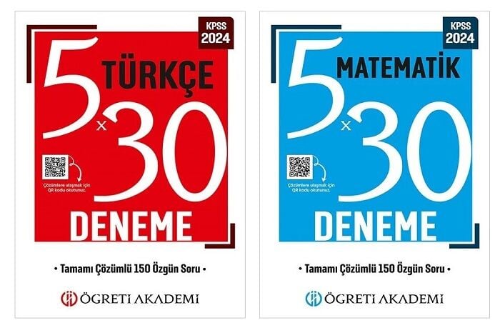Öğreti 2024 KPSS Türkçe+Matematik 10 Deneme 2 li Set Öğreti Akademi