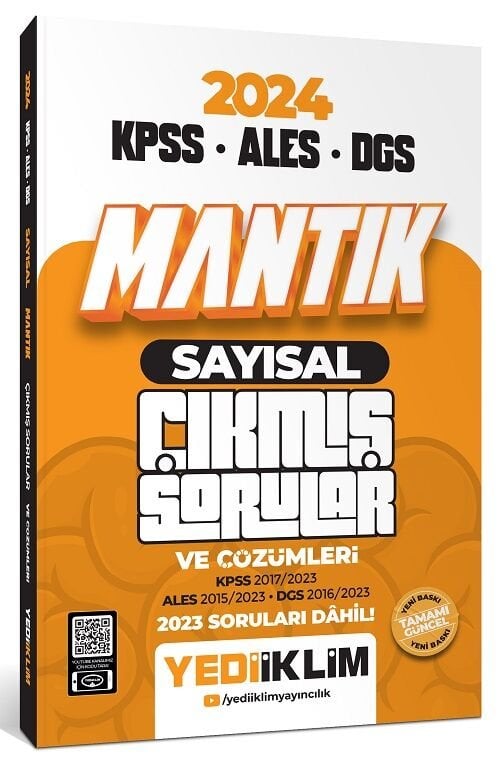 Yediiklim 2024 KPSS ALES DGS Sayısal Mantık Çıkmış Sorular Çözümlü Yediiklim Yayınları