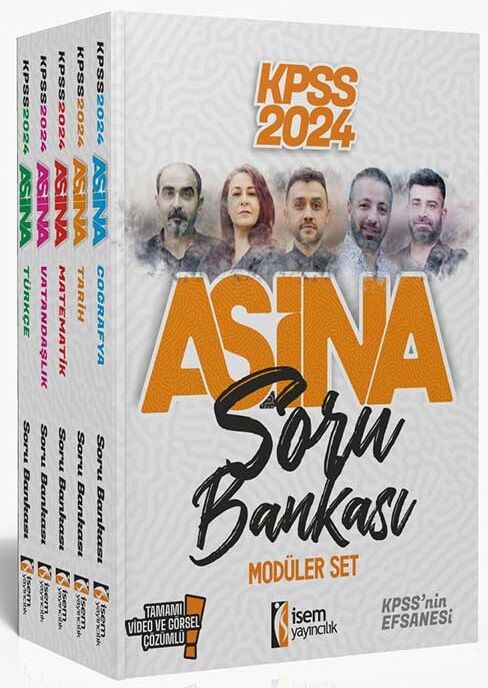 İsem 2024 KPSS Genel Yetenek Genel Kültür Aşina Soru Bankası Çözümlü Modüler Set İsem Yayınları