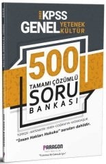 Paragon 2022 KPSS Genel Yetenek Genel Kültür 500 Soru Bankası Çözümlü Paragon Yayıncılık