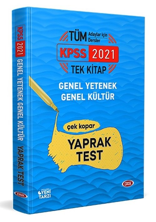 SÜPER FİYAT Data 2021 KPSS Genel Yetenek Genel Kültür Yaprak Test Soru Bankası Data Yayınları