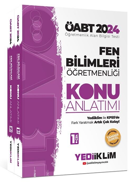 Yediiklim 2024 ÖABT Fen Bilgisi Öğretmenliği Konu Anlatımı Modüler Set Yediiklim Yayınları