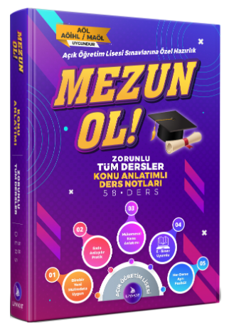 Liyakat MEZUN OL Açık Öğretim Lisesi Zorunlu Tüm Dersler Konu Anlatımlı Ders Notları Liyakat Yayınları