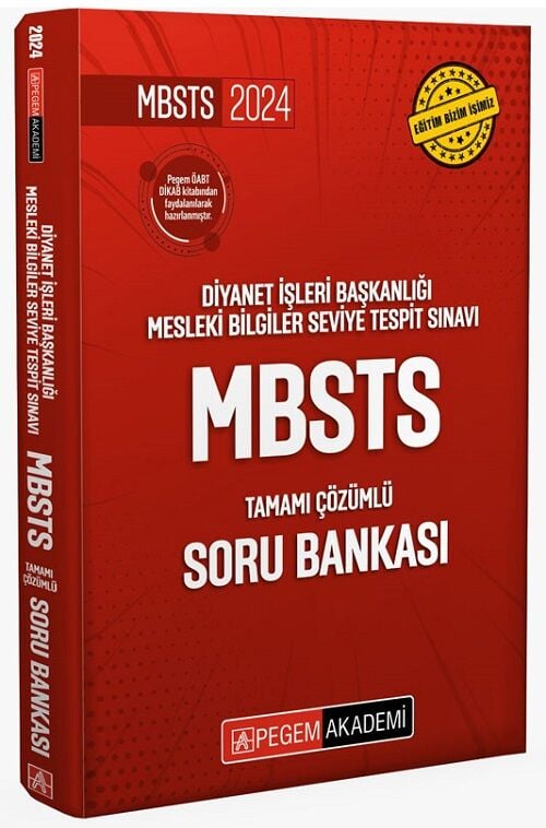 Pegem 2024 MBSTS Soru Bankası Çözümlü Pegem Yayınları