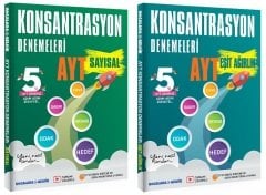 SÜPER FİYAT Hocalara Geldik YKS AYT Eşit Ağırlık + Sayısal Konsantrasyon 5+5 Deneme 2 li Set Hocalara Geldik