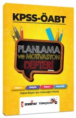 Edebiyat TV KPSS ÖABT Planlama ve Motivasyon Defteri Edebiyat TV Yayınları