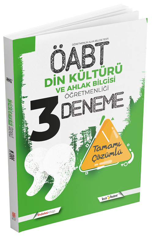 SÜPER FİYAT İndeks Akademi ÖABT Din Kültürü ve Ahlak Bilgisi Öğretmenliği 3 Deneme Çözümlü İndeks Akademi Tercih Akademi Yayıncılık