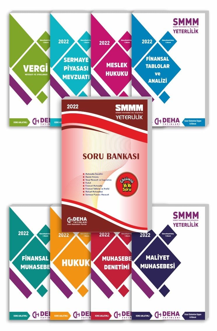 Deha SMMM Yeterlilik Konu Anlatımlı Set + Soru Bankası 9 lu Set Deha Yayınları