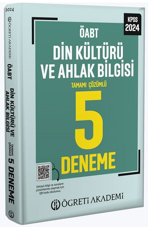 Öğreti 2024 ÖABT Din Kültürü ve Ahlak Bilgisi Öğretmenliği 5 Deneme Çözümlü Öğreti Akademi