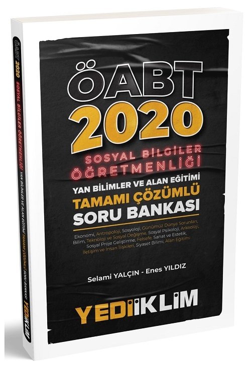 Yediiklim 2020 ÖABT Sosyal Bilgiler Yan Bilimler ve Alan Eğitimi Soru Bankası Çözümlü Selami Yalçın Yediiklim Yayınları