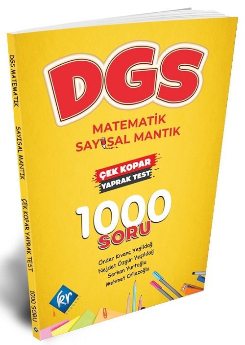 KR Akademi DGS Matematik Sayısal Mantık 1000 Soru Yaprak Test Çek Kopar KR Akademi Yayınları