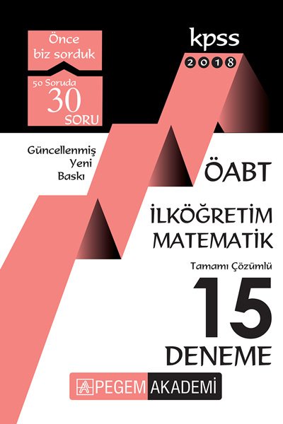 Pegem 2018 ÖABT İlköğretim Matematik 15 Deneme Çözümlü Pegem Akademi Yayınları
