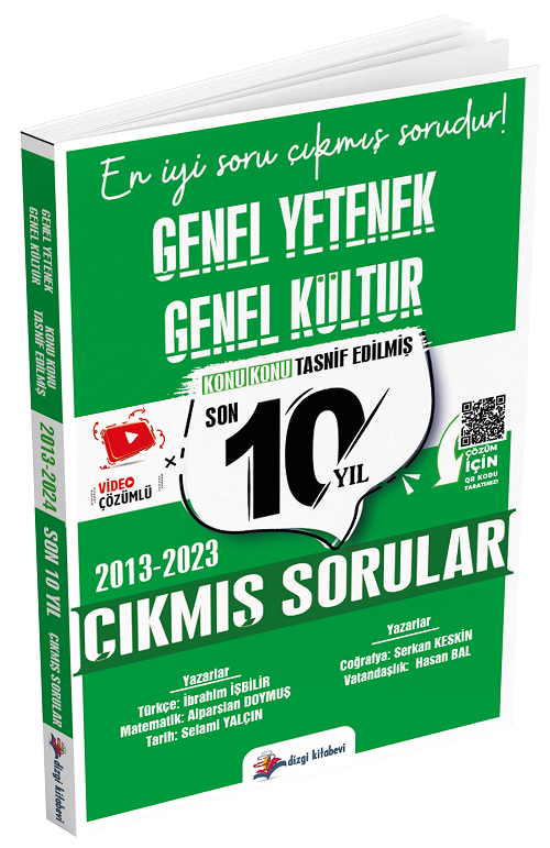 Dizgi Kitap KPSS Genel Yetenek Genel Kültür Son 10 Yıl Konu Konu Çıkmış Sorular Video Çözümlü Dizgi Kitap Yayınları