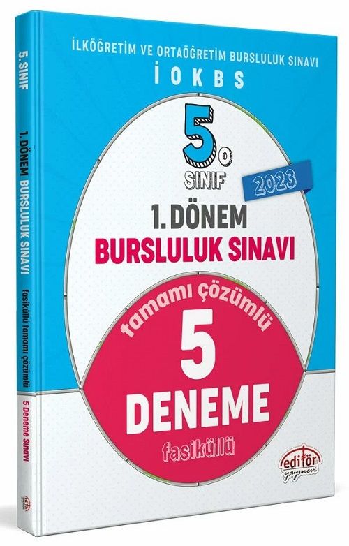 Editör 2023 5. Sınıf Bursluluk Sınavı 1. Dönem 5 Deneme Çözümlü Editör Yayınları