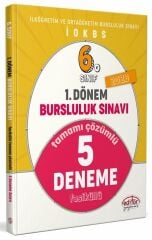 Editör 2023 6. Sınıf Bursluluk Sınavı 1. Dönem 5 Deneme Çözümlü Editör Yayınları