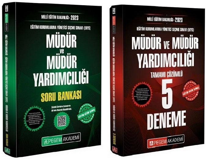 Pegem MEB EKYS Müdür ve Yardımcılığı Soru + 5 Deneme 2 li Set Pegem Akademi Yayınları