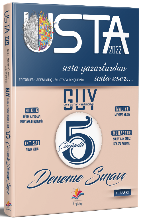 Dizgi Kitap 2022 GUY Gelir Uzman Yardımcılığı 5 Deneme Sınavı Çözümlü Dizgi Kitap Yayınları